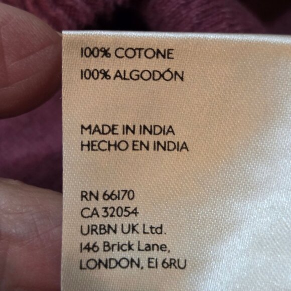 Free People We The Free Sweater XS Oversize Swinging Cable Cuff Sweater Grape - Picture 6 of 11